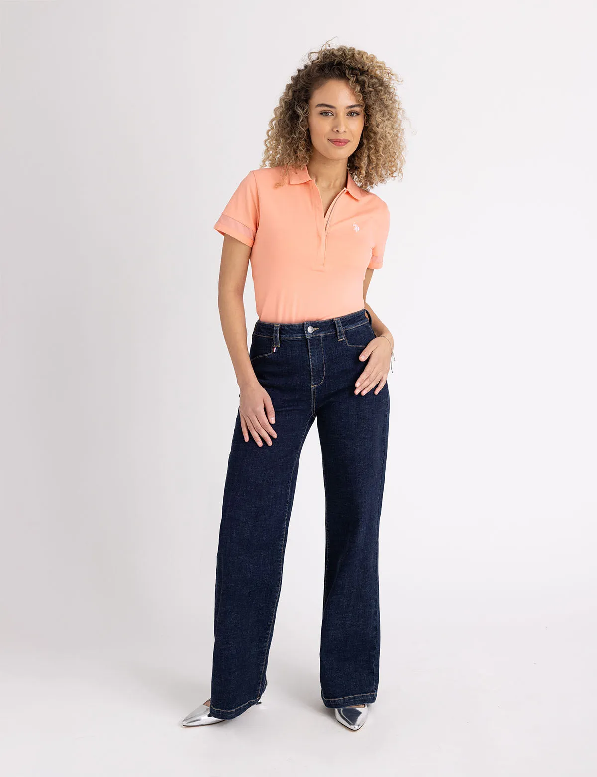 MESH PANEL ZIP UP POLO SHIRT sold by U.S. Polo Assn. product image thumbnail 2