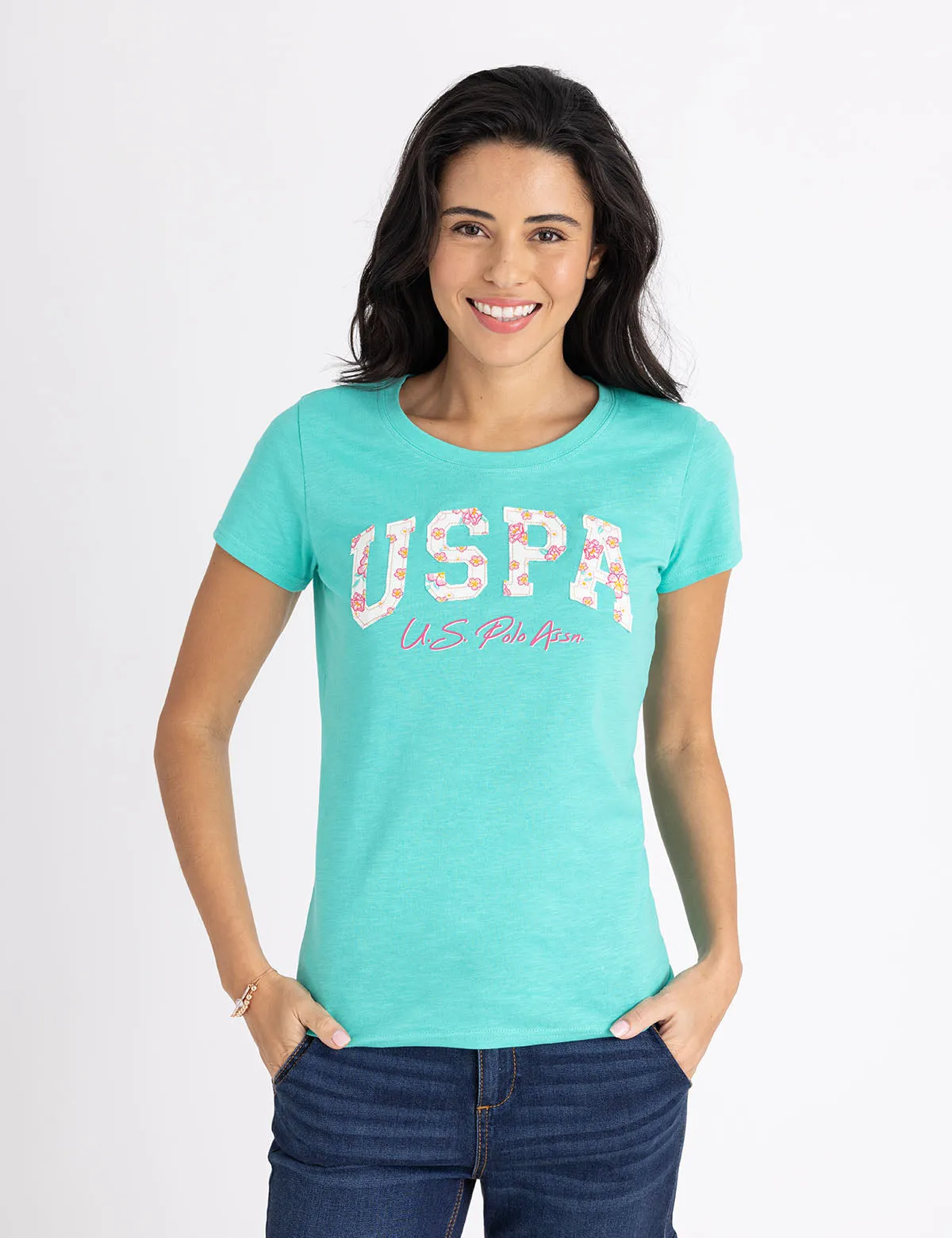 FLORAL ARCH USPA SCOOP T-SHIRT sold by U.S. Polo Assn.