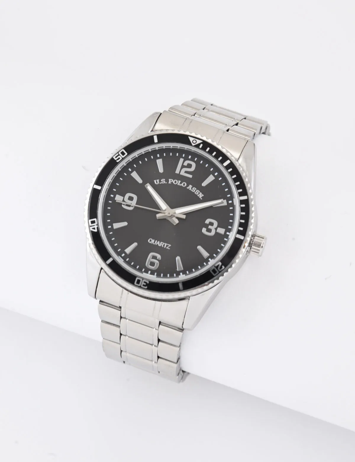 MENS SILVER LINK ANALOG WATCH sold by U.S. Polo Assn.