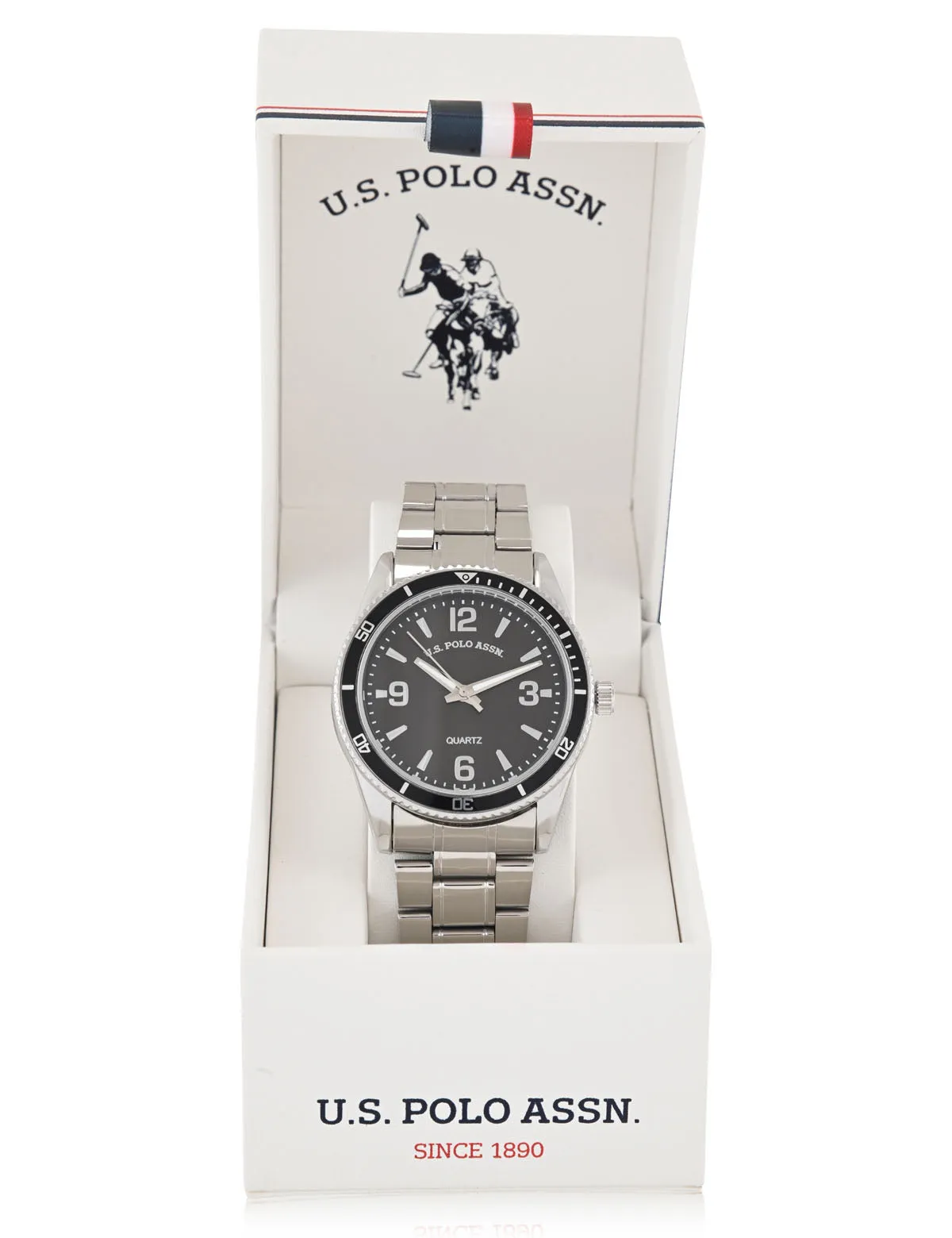 MENS SILVER LINK ANALOG WATCH sold by U.S. Polo Assn. product image thumbnail 2