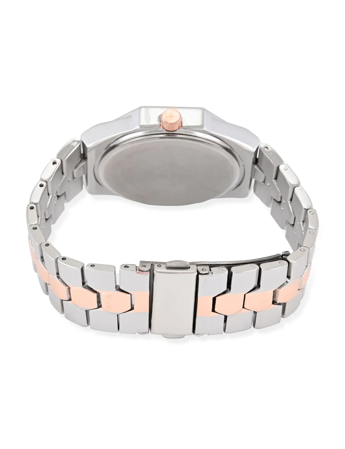LADIES TWO TONE LINK WATCH WITH PINK FACE sold by U.S. Polo Assn. product image thumbnail 3