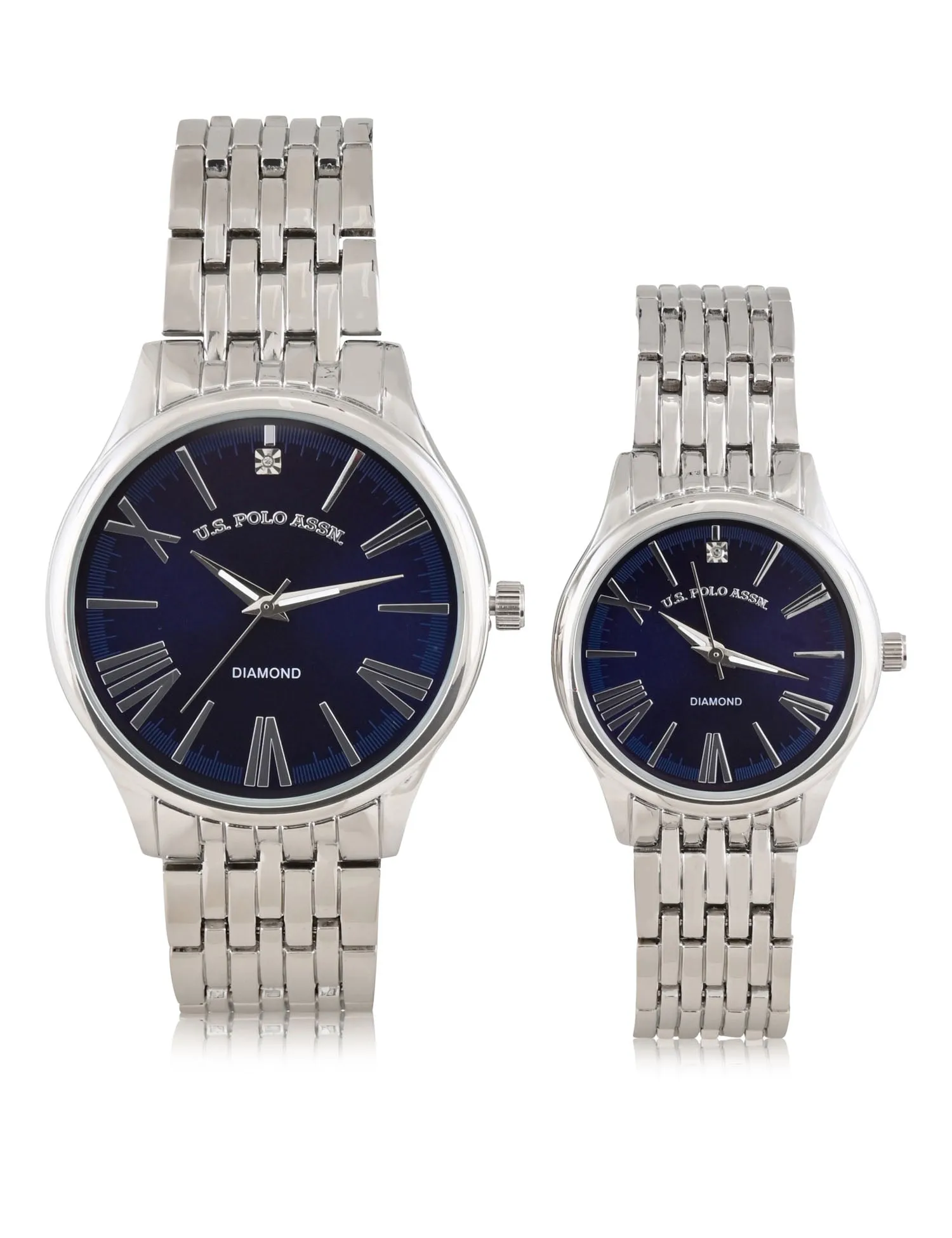 HIS AND HERS DIAMOND LINK WATCH SET sold by U.S. Polo Assn. product image thumbnail 3