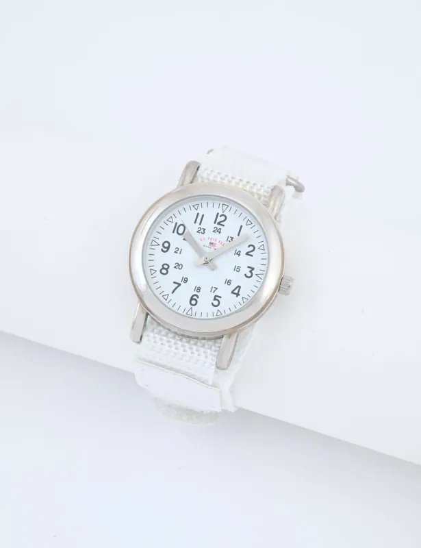 USPA JUNIOR WHITE STRAP NYLON WATCH sold by U.S. Polo Assn.