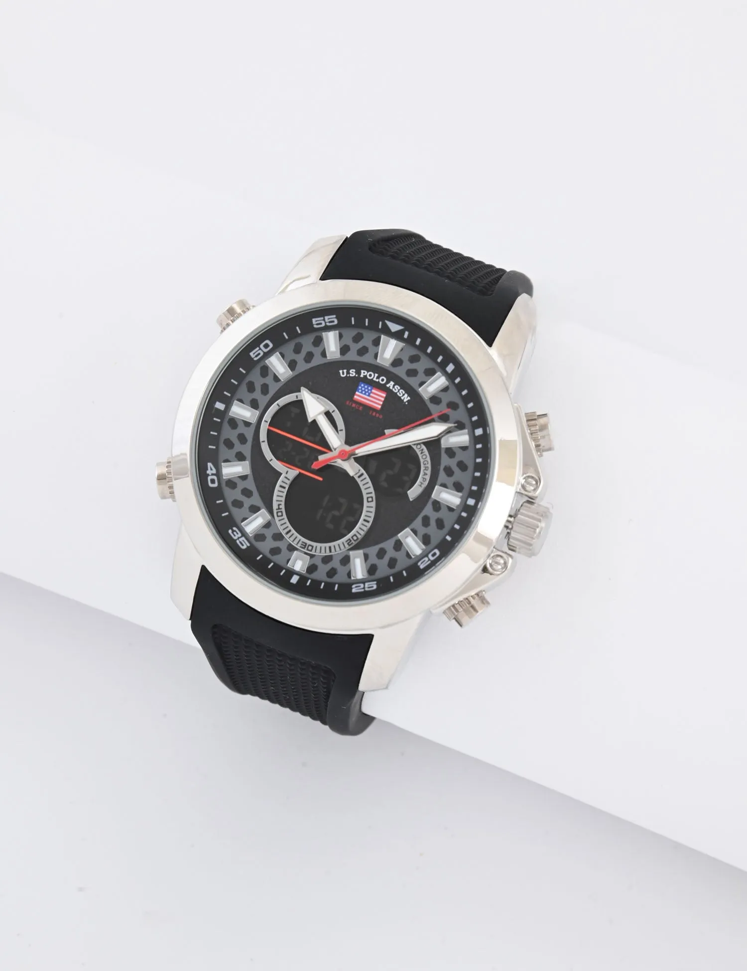 MENS BLACK STRAP ANADIGI WATCH sold by U.S. Polo Assn.
