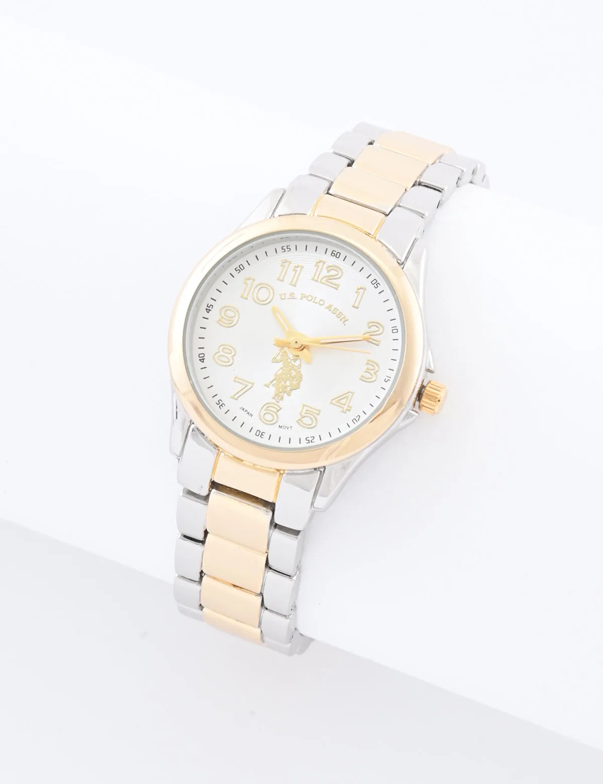 HIS AND HERS SILVER AND GOLD LINK WATCH SET sold by U.S. Polo Assn. product image thumbnail 2