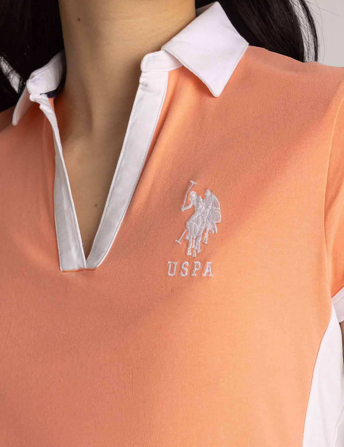 COLOR BLOCK PANEL POLO DRESS sold by U.S. Polo Assn. product image thumbnail 2