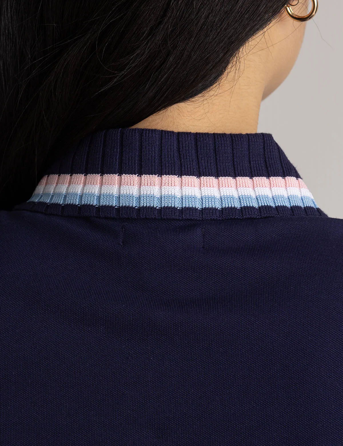 STRIPE COLLAR ZIP SWING POLO DRESS sold by U.S. Polo Assn. product image thumbnail 4