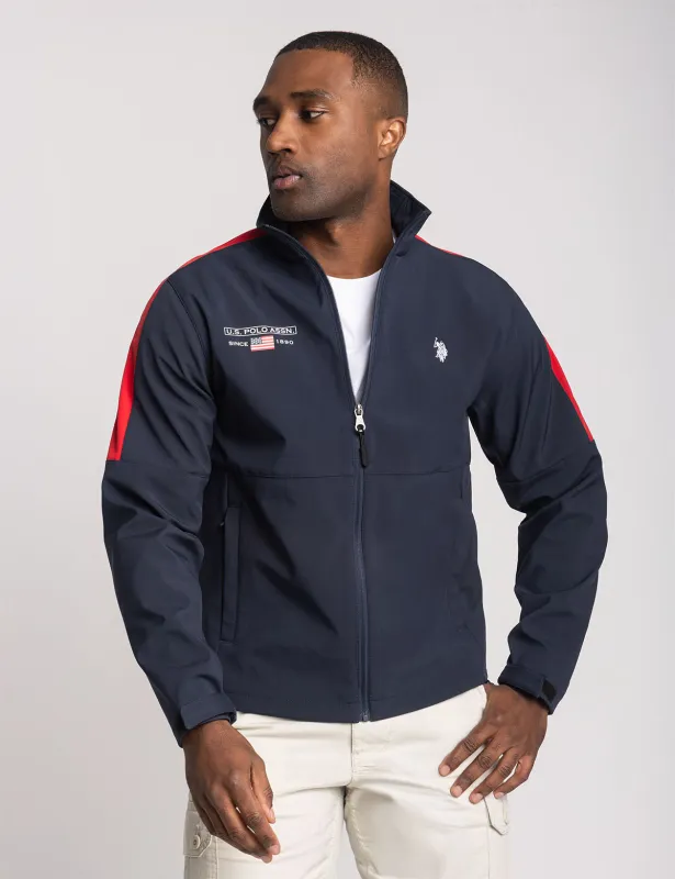 SHOULDER PANEL SOFTSHELL JACKET sold by U.S. Polo Assn.