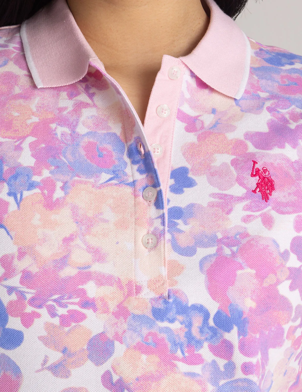 WATER FLORAL PRINTED POLO DRESS sold by U.S. Polo Assn. product image thumbnail 4