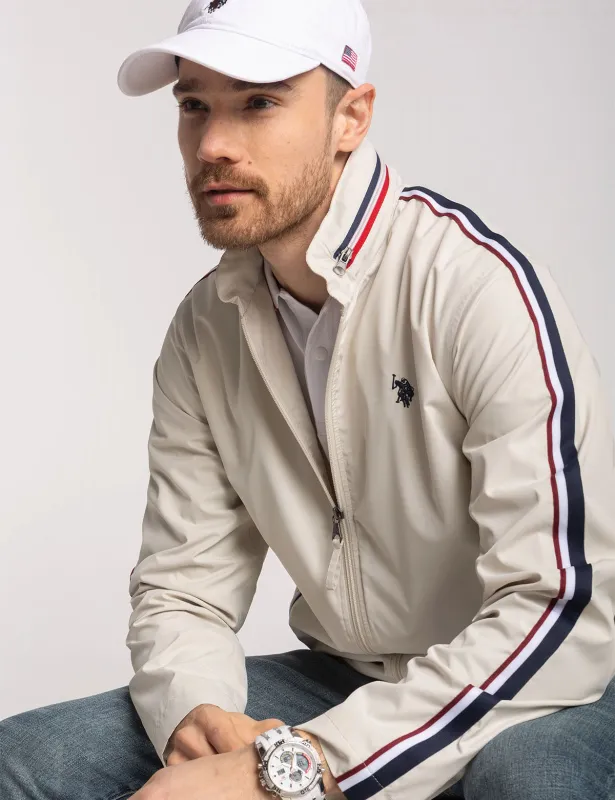 SIGNATURE STRIPE STOW HOOD JACKET sold by U.S. Polo Assn.