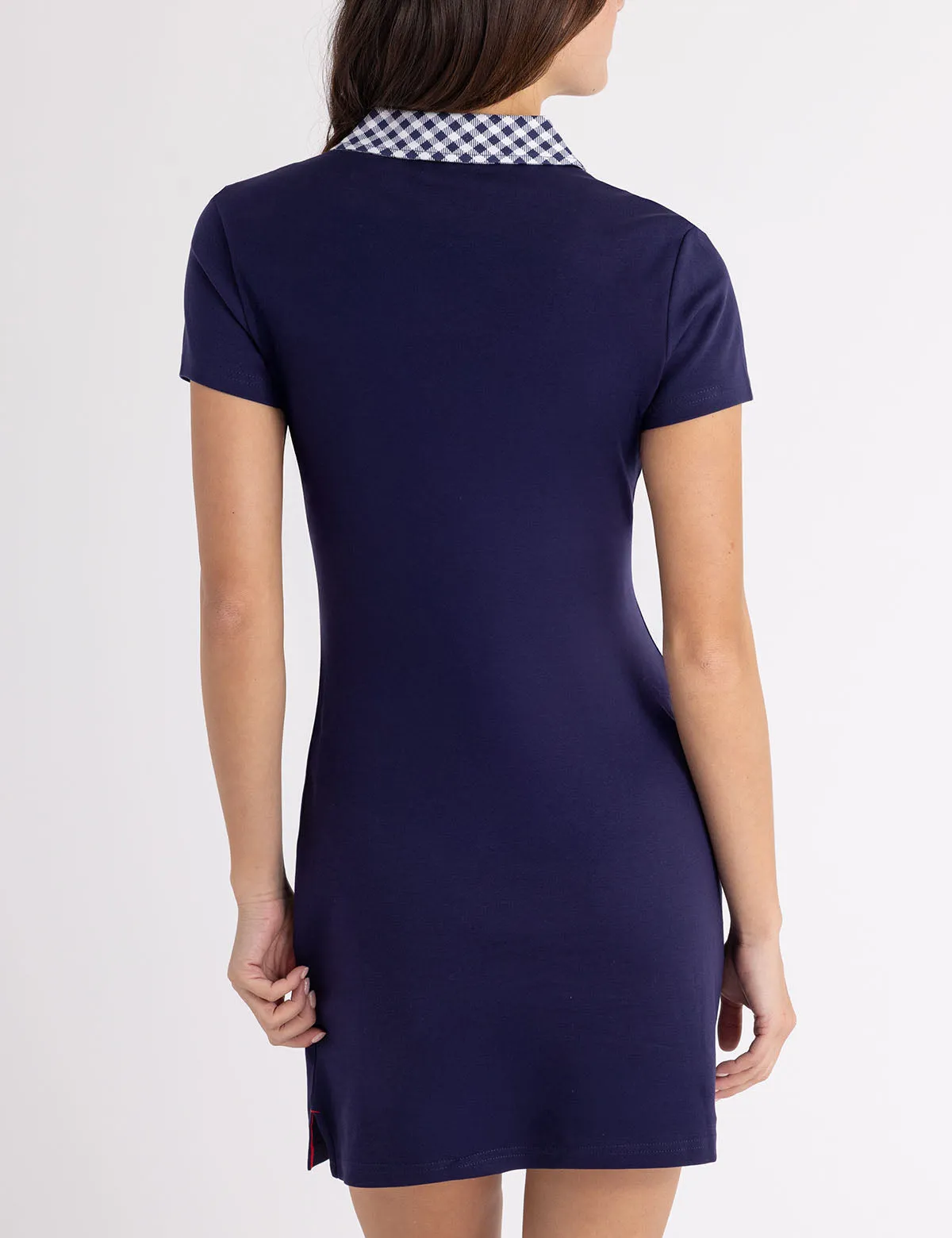 SPLIT NECK GINGHAM COLLAR POLO DRESS sold by U.S. Polo Assn. product image thumbnail 4