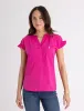 SPLIT NECK FLUTTER SLEEVE POPOVER TOP sold by U.S. Polo Assn.