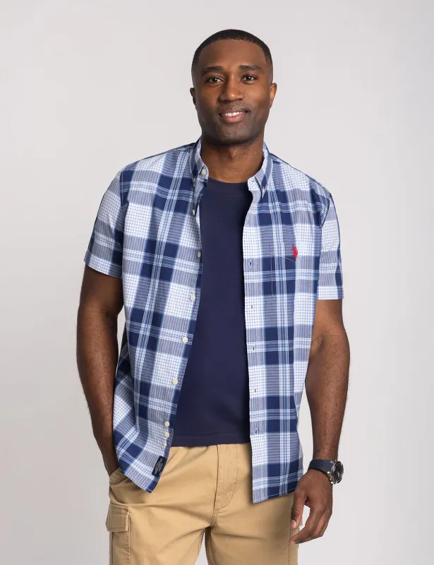 SHORT SLEEVE PLAID MADRAS SHIRT WITH POCKET sold by U.S. Polo Assn.