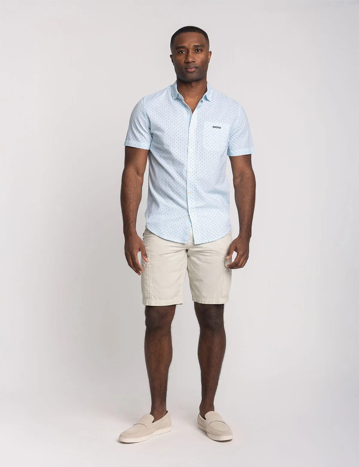 SHORT SLEEVE DOT POPLIN SHIRT WITH POCKET sold by U.S. Polo Assn. product image thumbnail 3