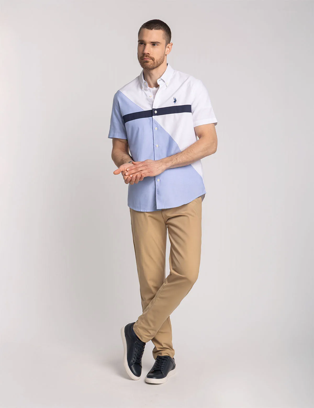 SHORT SLEEVE DIAGONAL OXFORD SHIRT sold by U.S. Polo Assn. product image thumbnail 3