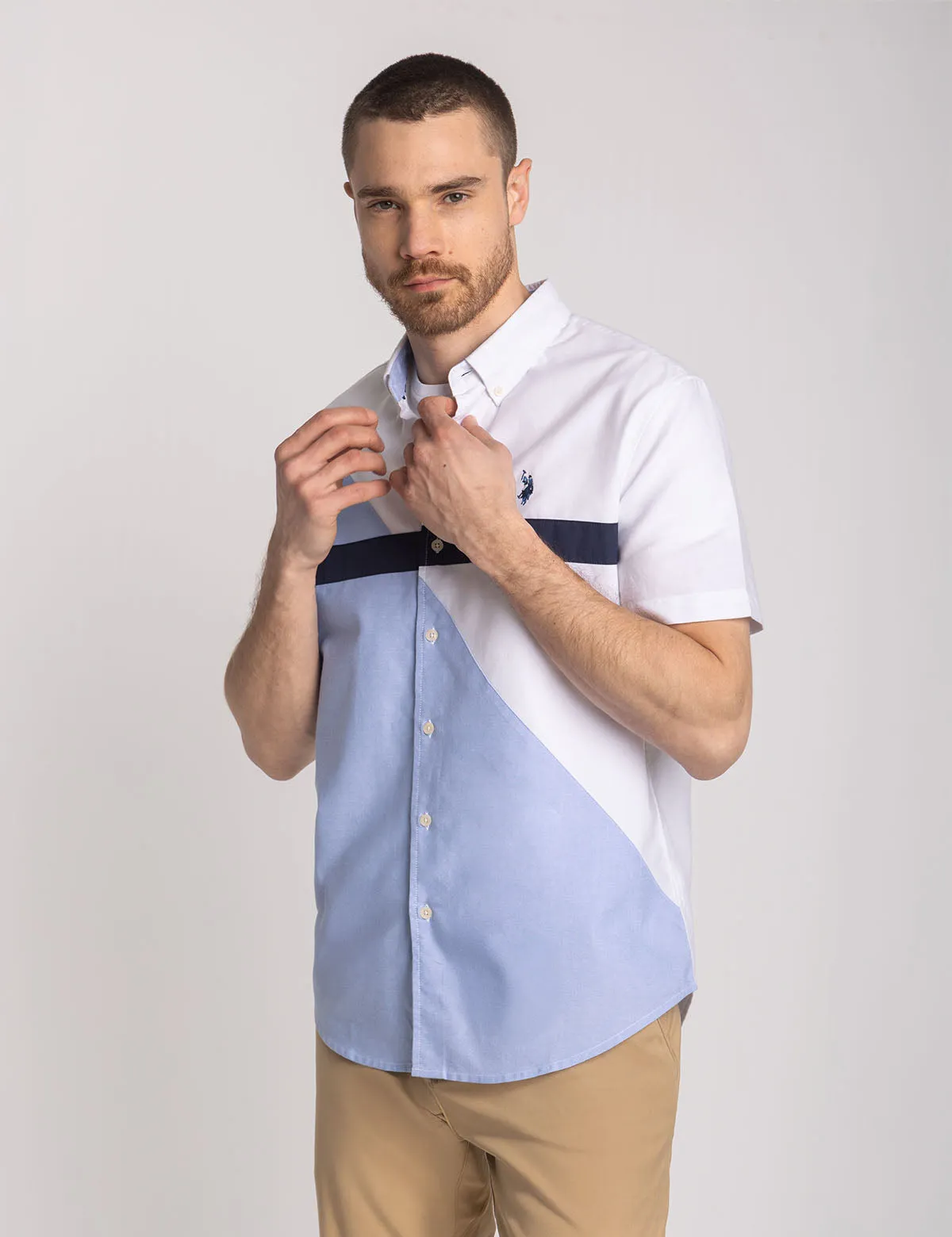 SHORT SLEEVE DIAGONAL OXFORD SHIRT sold by U.S. Polo Assn.