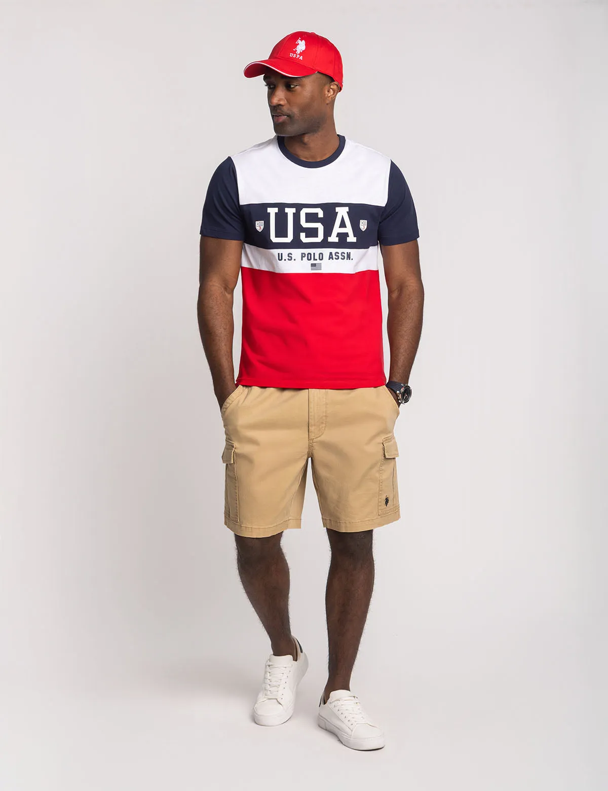 COLOR BLOCK USA JERSEY CREW NECK T-SHIRT sold by U.S. Polo Assn. product image thumbnail 2