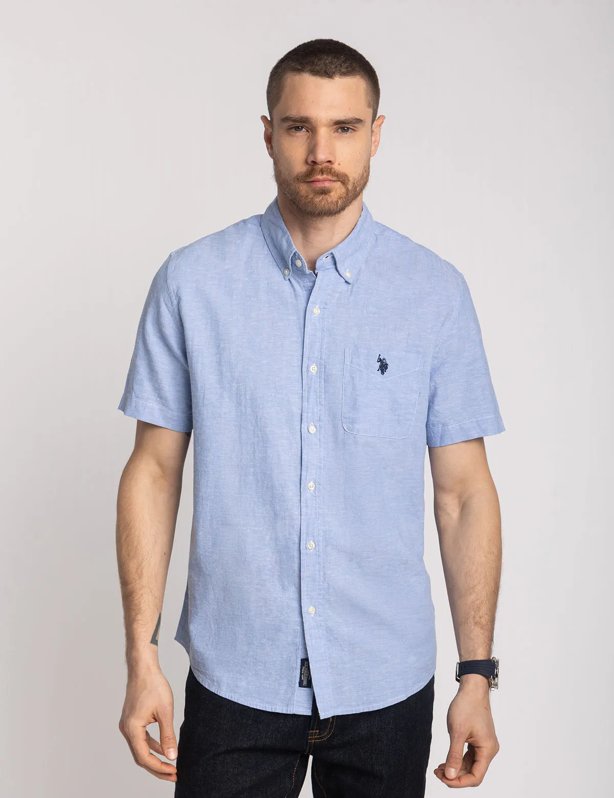SHORT SLEEVE SOFT LINEN BLEND SHIRT sold by U.S. Polo Assn. product image thumbnail 5