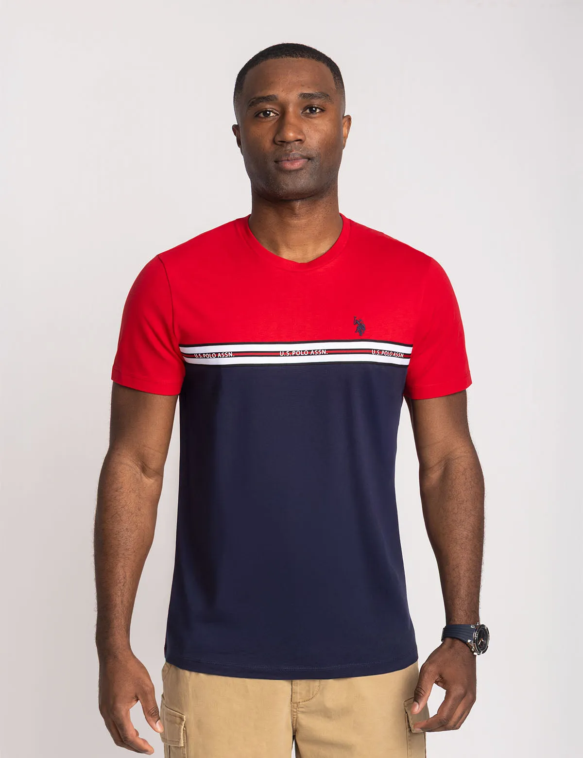 TRICOT PIECED STRIPE JERSEY T-SHIRT sold by U.S. Polo Assn. product image thumbnail 5