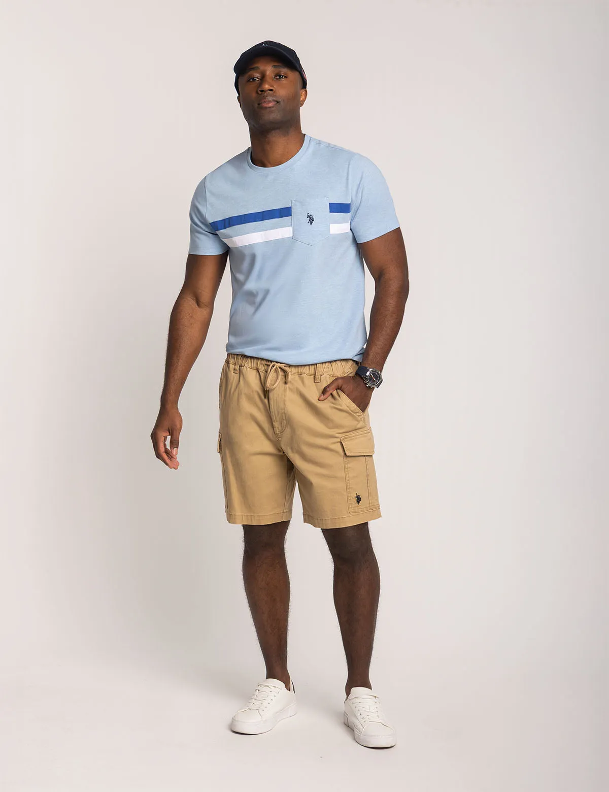 DUAL STRIPE JERSEY T-SHIRT WITH CHEST POCKET sold by U.S. Polo Assn. product image thumbnail 2