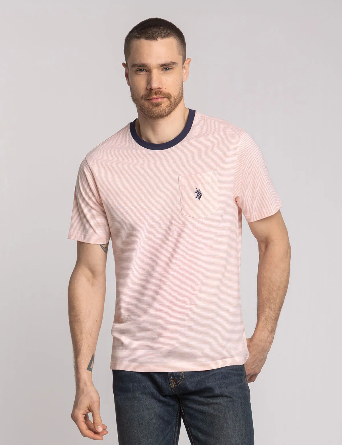 YARN DYE STRIPE JERSEY T-SHIRT WITH POCKET sold by U.S. Polo Assn. product image thumbnail 5