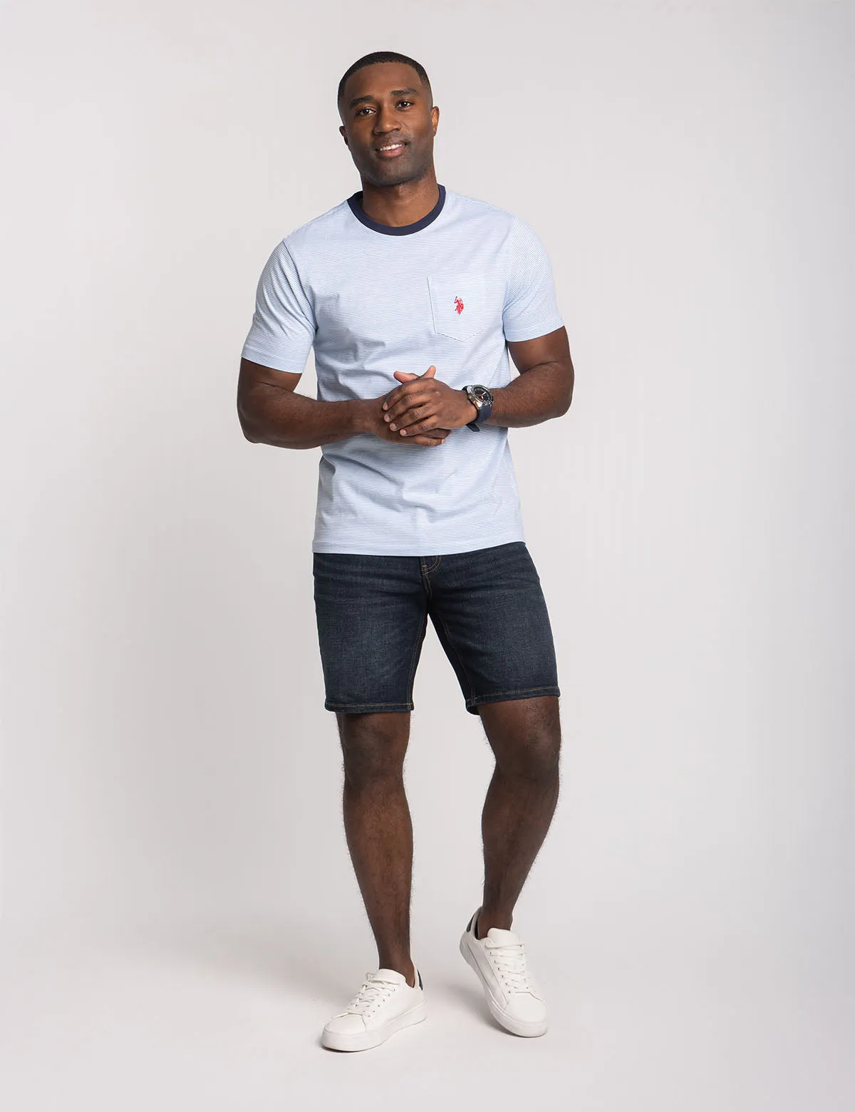 YARN DYE STRIPE JERSEY T-SHIRT WITH POCKET sold by U.S. Polo Assn. product image thumbnail 2