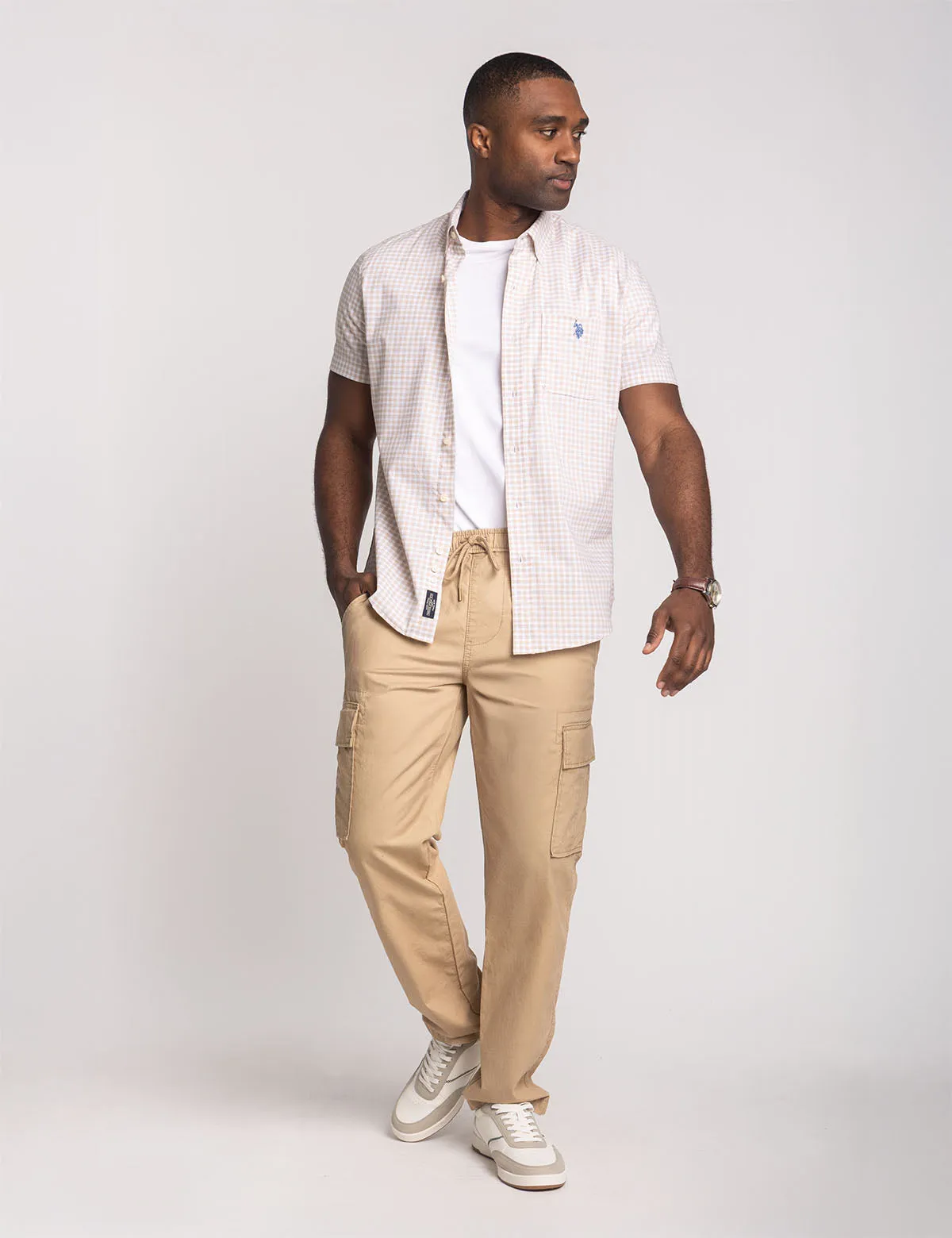 SHORT SLEEVE PLAID POPLIN SHIRT WITH POCKET sold by U.S. Polo Assn. product image thumbnail 2