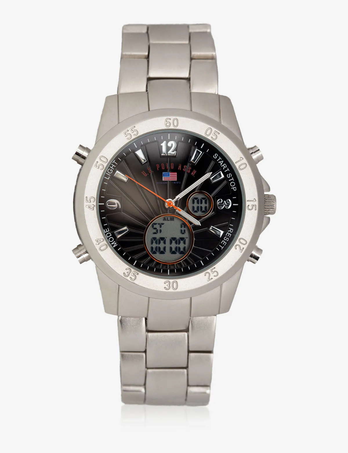 MEN'S SILVER LARGE FACED WATCH sold by U.S. Polo Assn.