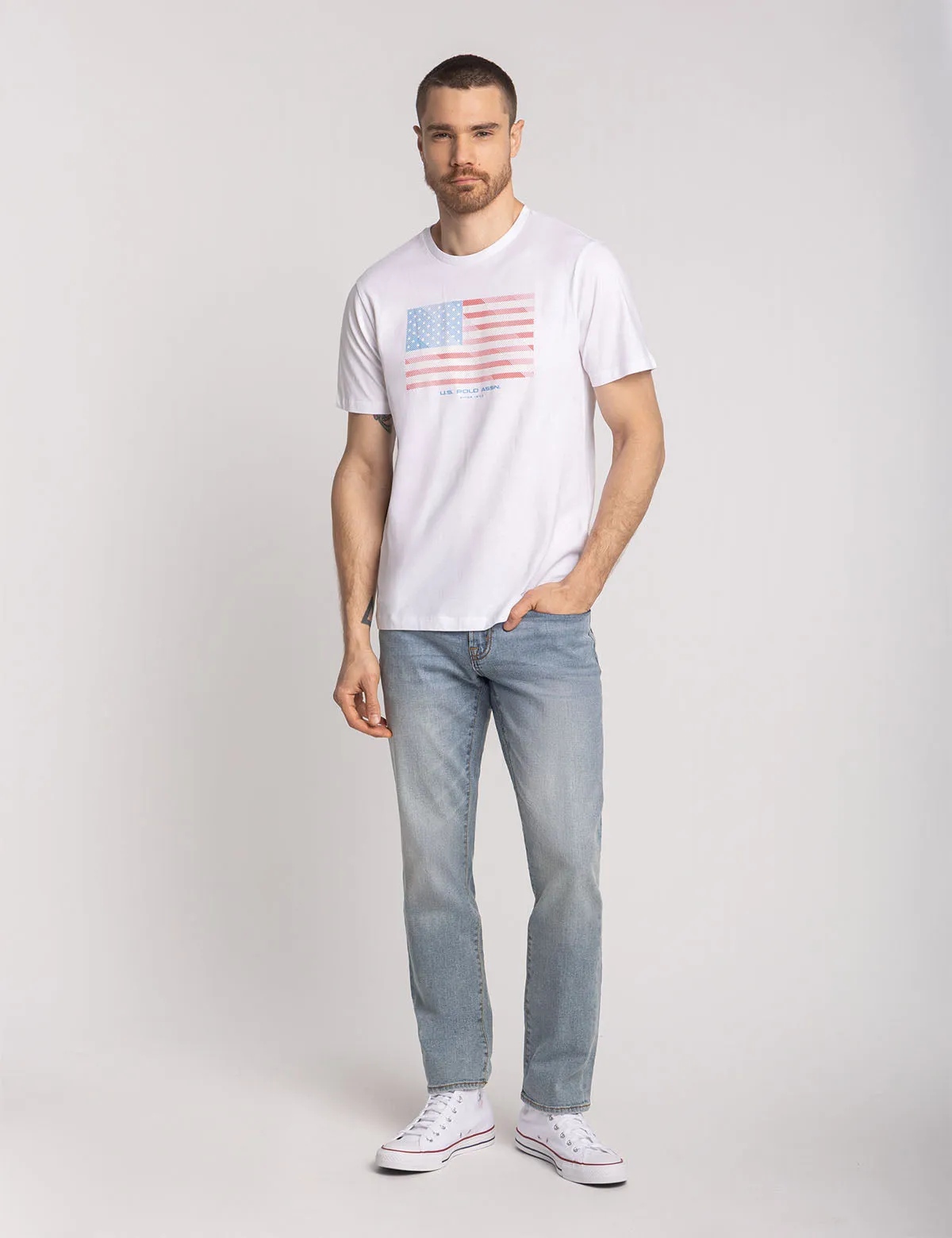 DIAGONAL STRIPES FLAG GRAPHIC T-SHIRT sold by U.S. Polo Assn. product image thumbnail 3
