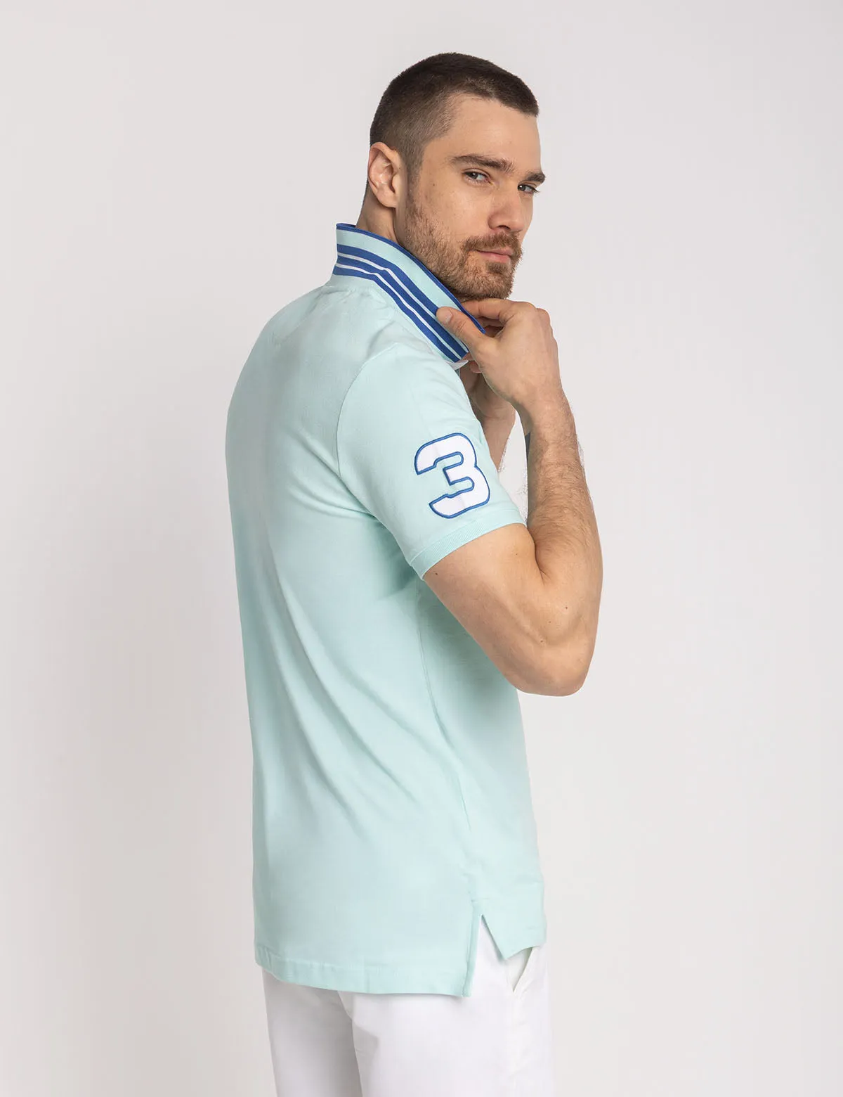 SLIM FIT BIG LOGO MULTI-TONAL POLO SHIRT sold by U.S. Polo Assn. product image thumbnail 2