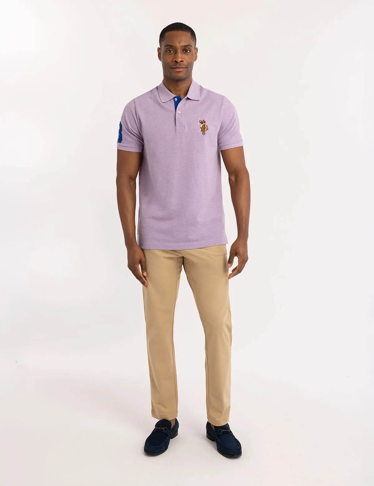 MULTI COLOR BIG LOGO SOLID POLO SHIRT sold by U.S. Polo Assn. product image thumbnail 5