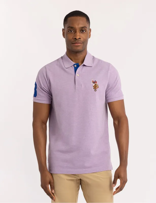 MULTI COLOR BIG LOGO SOLID POLO SHIRT sold by U.S. Polo Assn.