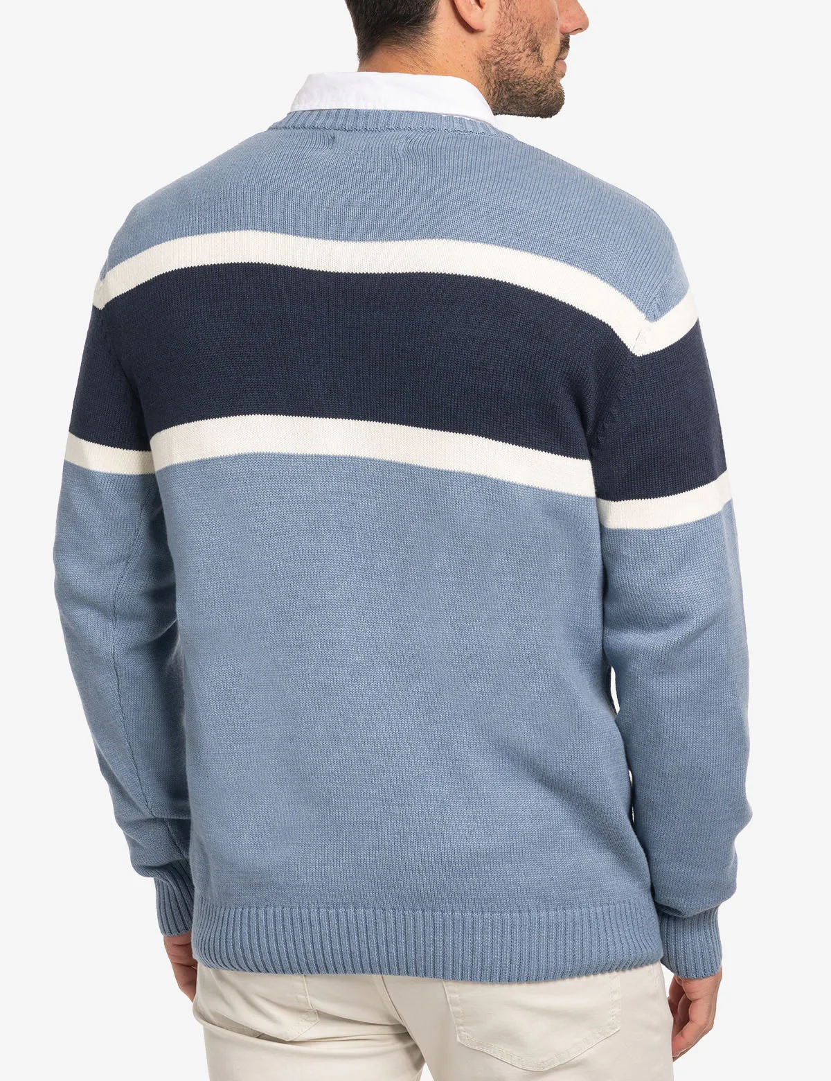 SOFT ENGINEERED STRIPE CREW NECK SWEATER sold by U.S. Polo Assn. product image thumbnail 4
