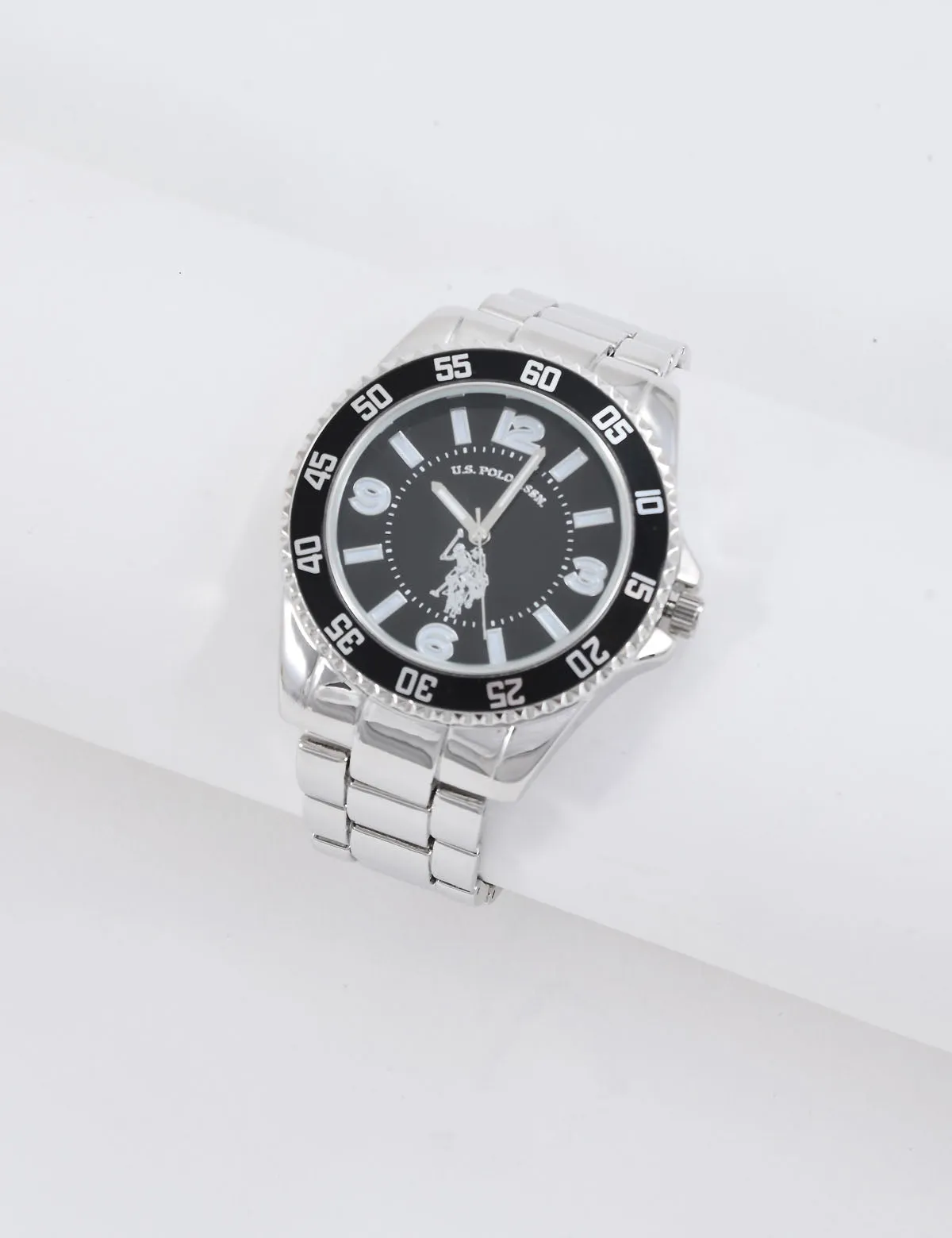 MEN'S SILVER LINK WATCH sold by U.S. Polo Assn.