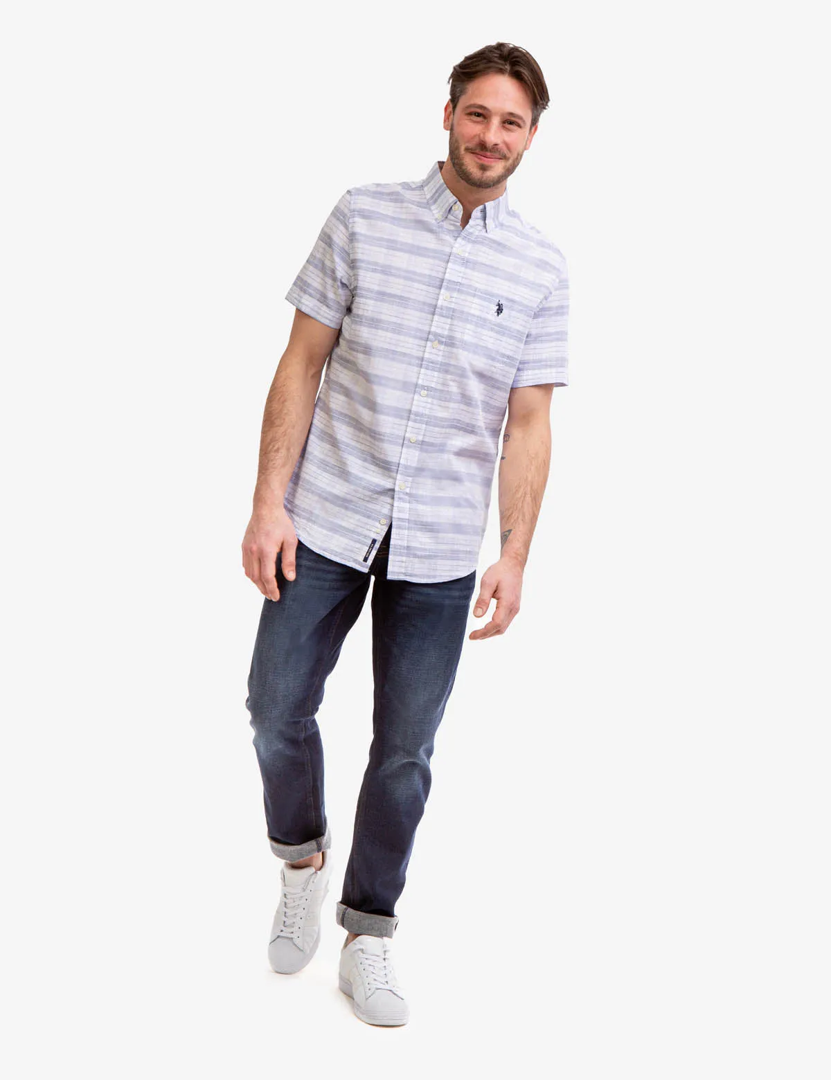 SPACE DYE DOBBY PLAID SHIRT sold by U.S. Polo Assn. product image thumbnail 5