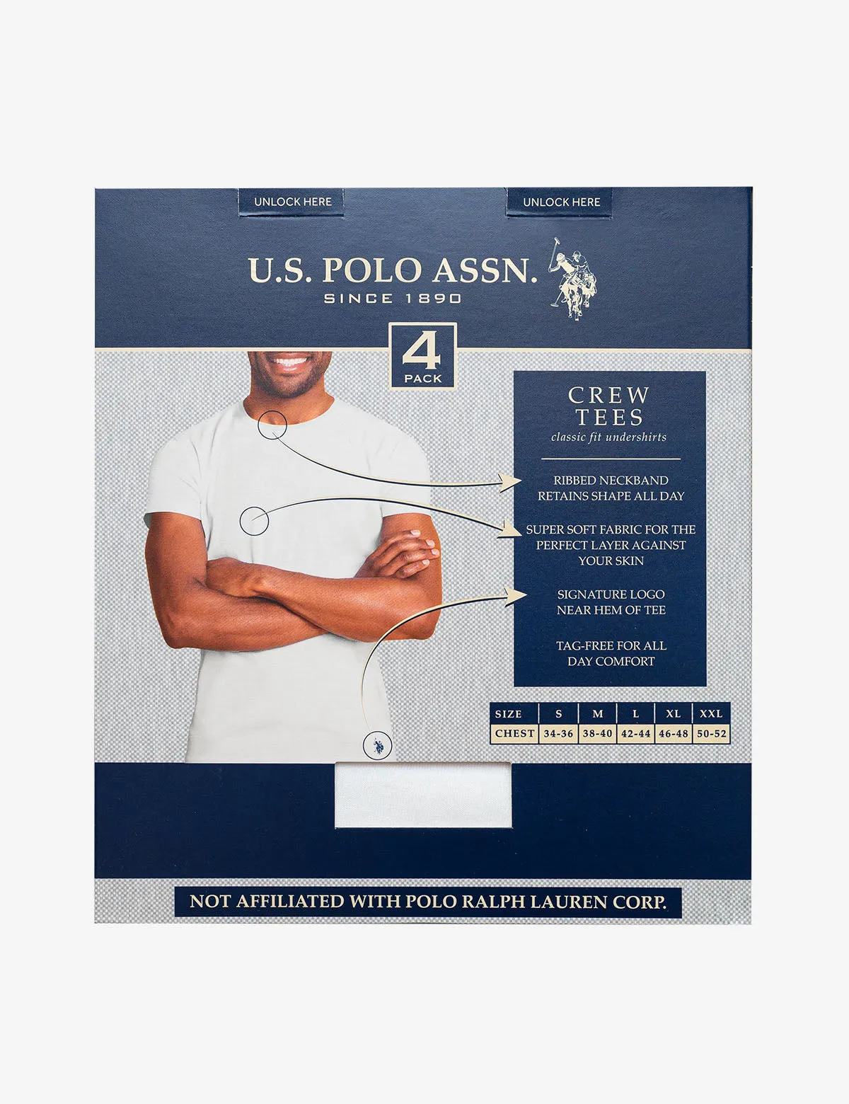 4 PACK CREW NECK T-SHIRTS sold by U.S. Polo Assn. product image thumbnail 3
