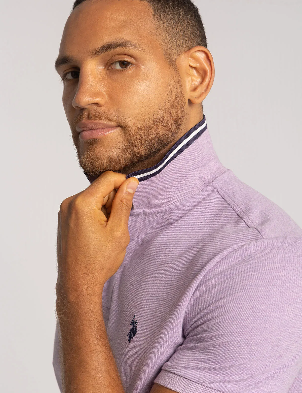 SLIM FIT STRETCH SOLID PIQUE POLO SHIRT sold by U.S. Polo Assn. product image thumbnail 5