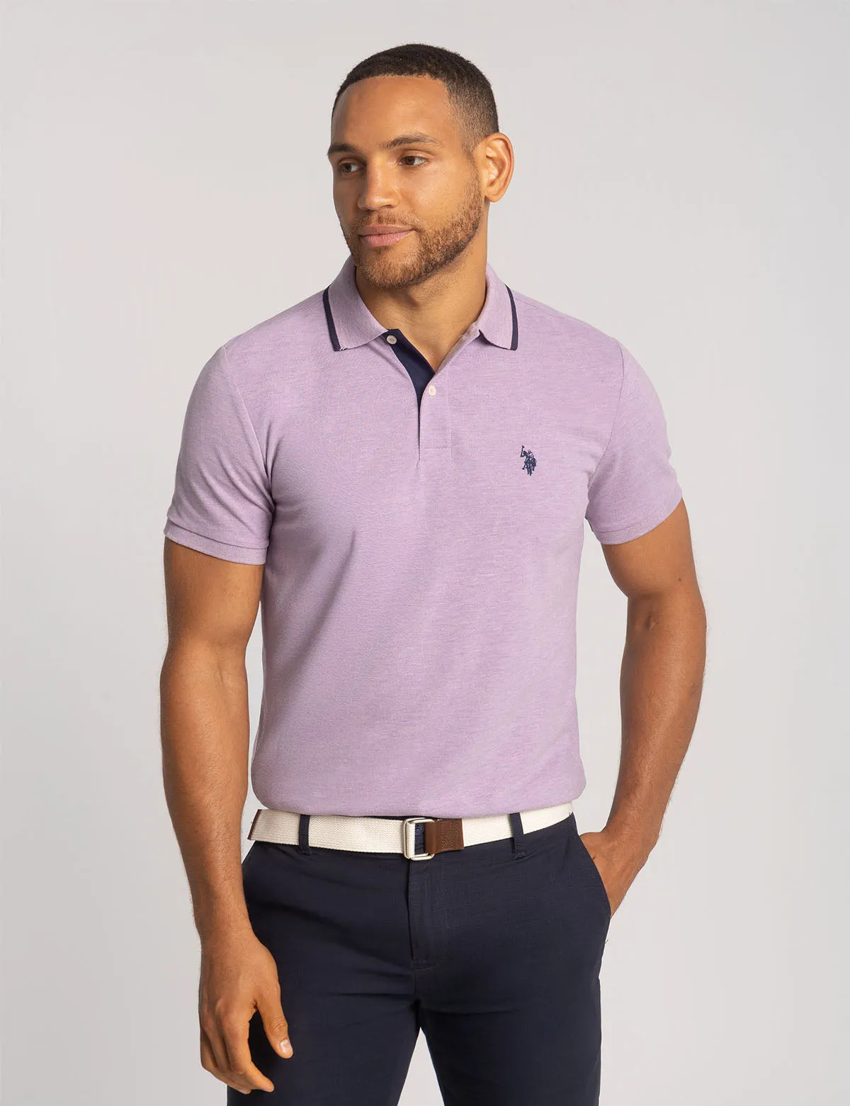 SLIM FIT STRETCH SOLID PIQUE POLO SHIRT sold by U.S. Polo Assn. product image thumbnail 4