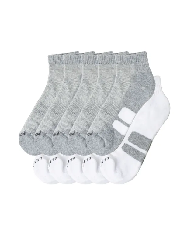 MENS 10PK WHITE GREY ASST QUARTER CREW SOCKS sold by U.S. Polo Assn.