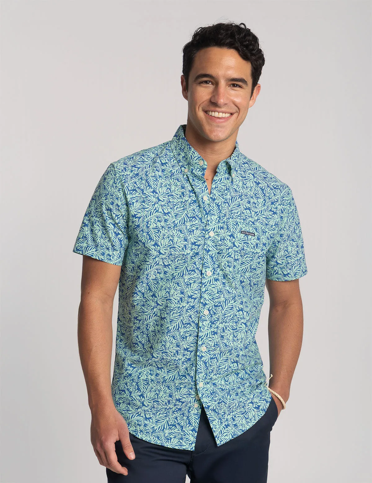 SHORT SLEEVE TROPICAL PRINT OXFORD SHIRT sold by U.S. Polo Assn.