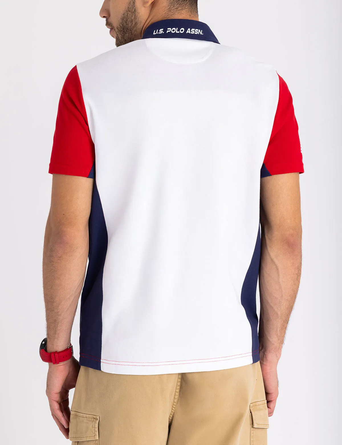 COLOR BLOCK RACE GRAPHIC PIQUE POLO SHIRT sold by U.S. Polo Assn. product image thumbnail 5