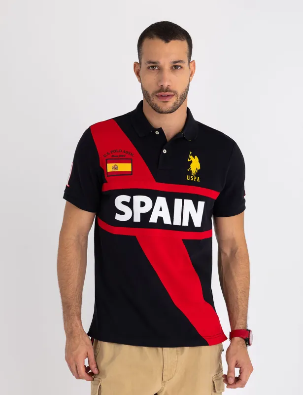 SPAIN SASH COLOR BLOCK PIQUE POLO SHIRT sold by U.S. Polo Assn.