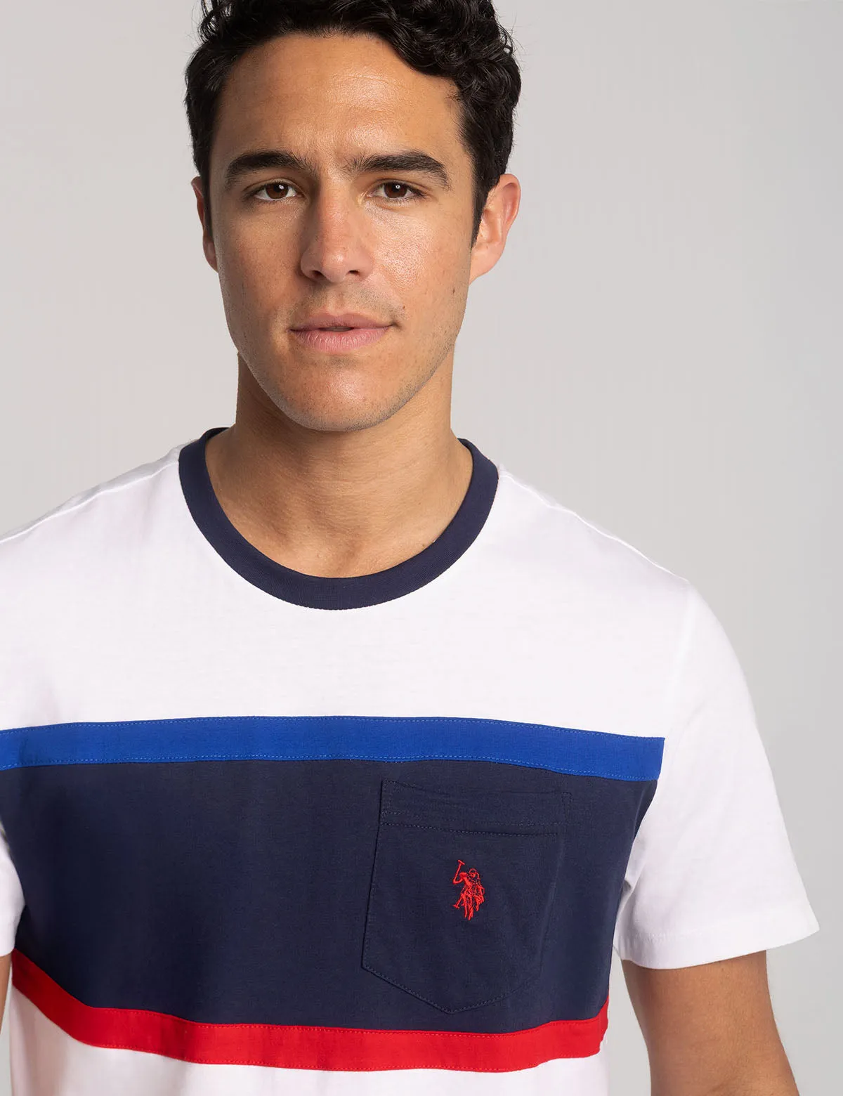 COLOR BLOCK RINGER CREW POCKET T-SHIRT sold by U.S. Polo Assn. product image thumbnail 3