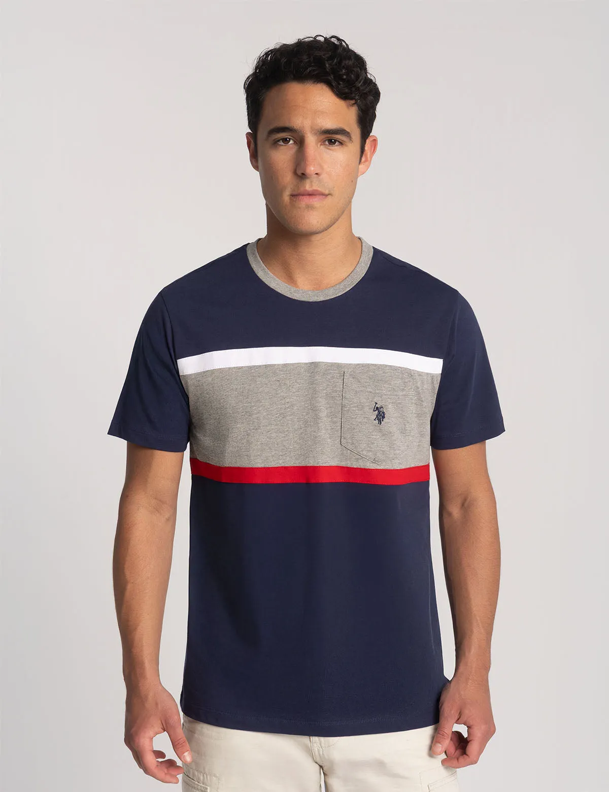 COLOR BLOCK RINGER CREW POCKET T-SHIRT sold by U.S. Polo Assn. product image thumbnail 5