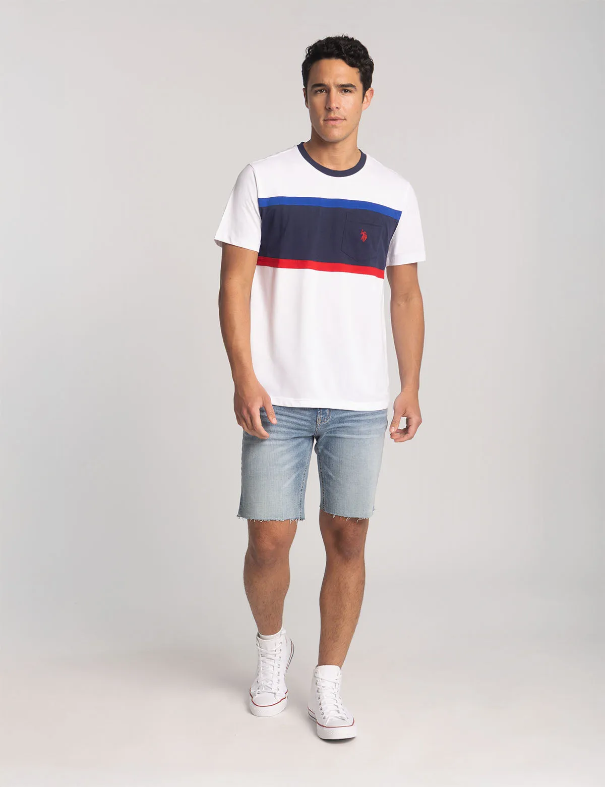 COLOR BLOCK RINGER CREW POCKET T-SHIRT sold by U.S. Polo Assn. product image thumbnail 2