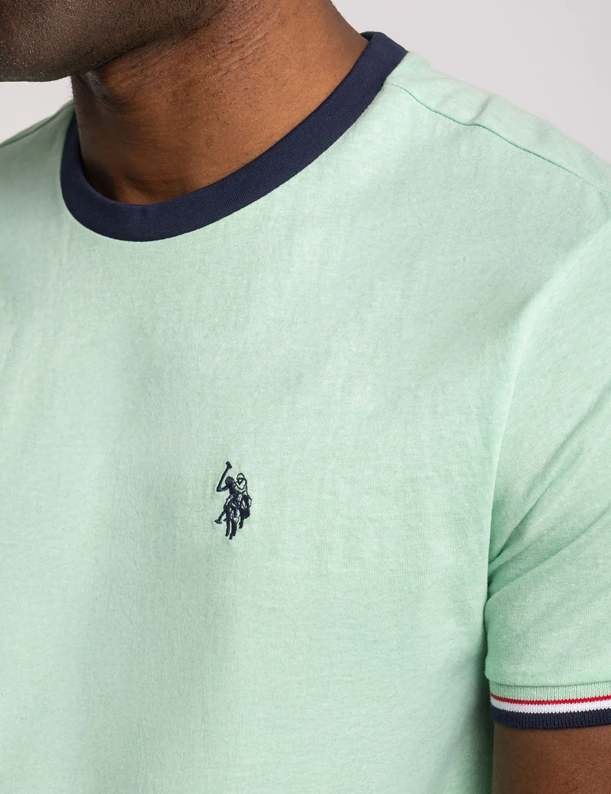 SIGNATURE STRIPE TRIM RINGER T-SHIRT sold by U.S. Polo Assn. product image thumbnail 4