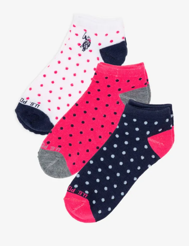 WOMENS 3PK DOT PRINT ASSORTED LOW CUT SOCKS sold by U.S. Polo Assn.