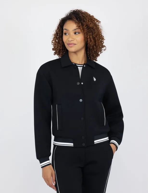 WHITE LABEL COLLAR SNAP BOMBER JACKET sold by U.S. Polo Assn.
