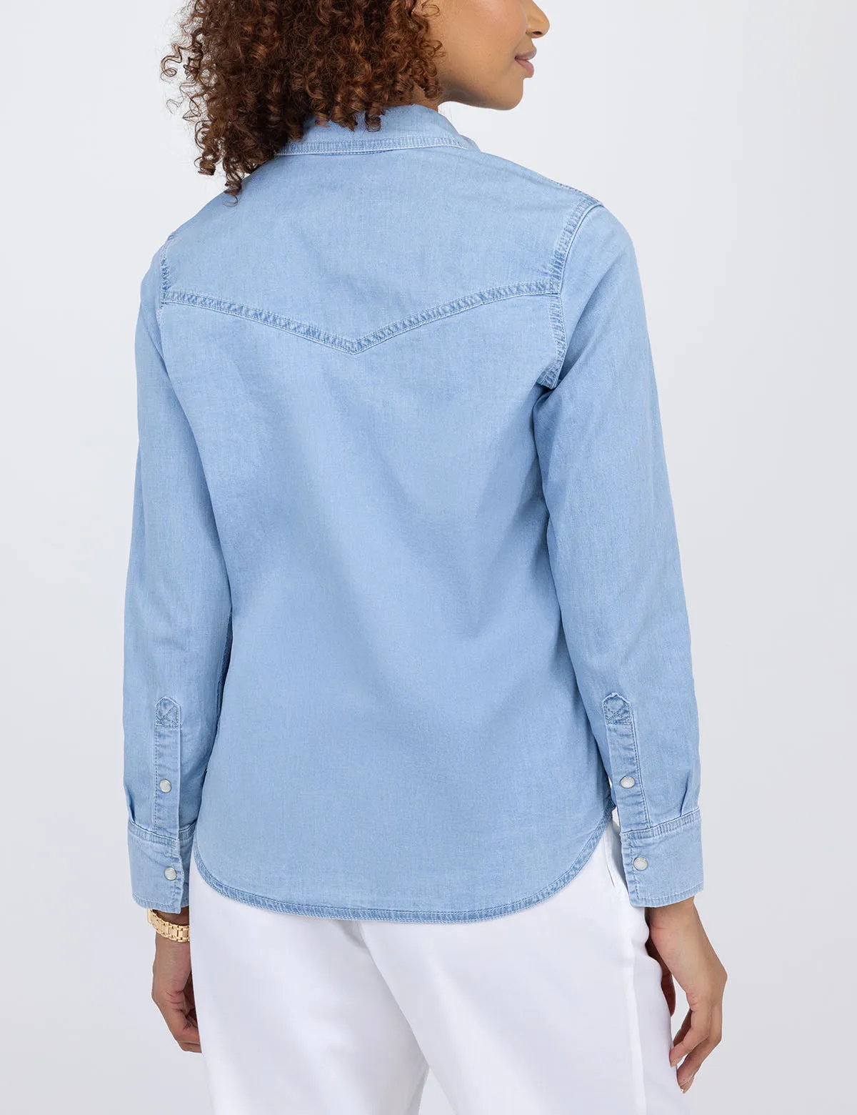 SNAP PLACKET DENIM SHIRT sold by U.S. Polo Assn. product image thumbnail 3