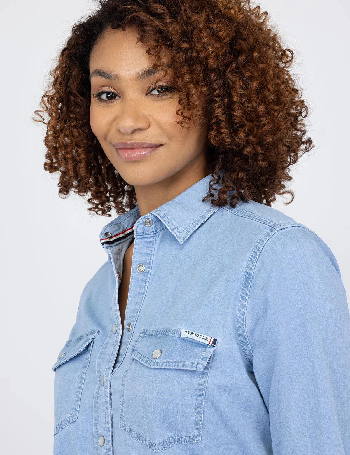 SNAP PLACKET DENIM SHIRT sold by U.S. Polo Assn. product image thumbnail 2